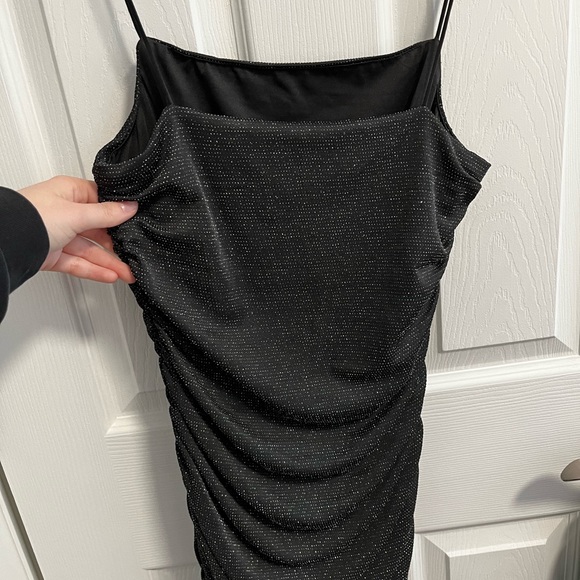 Black Sparkly Mini Dress - Picture 5 of 9